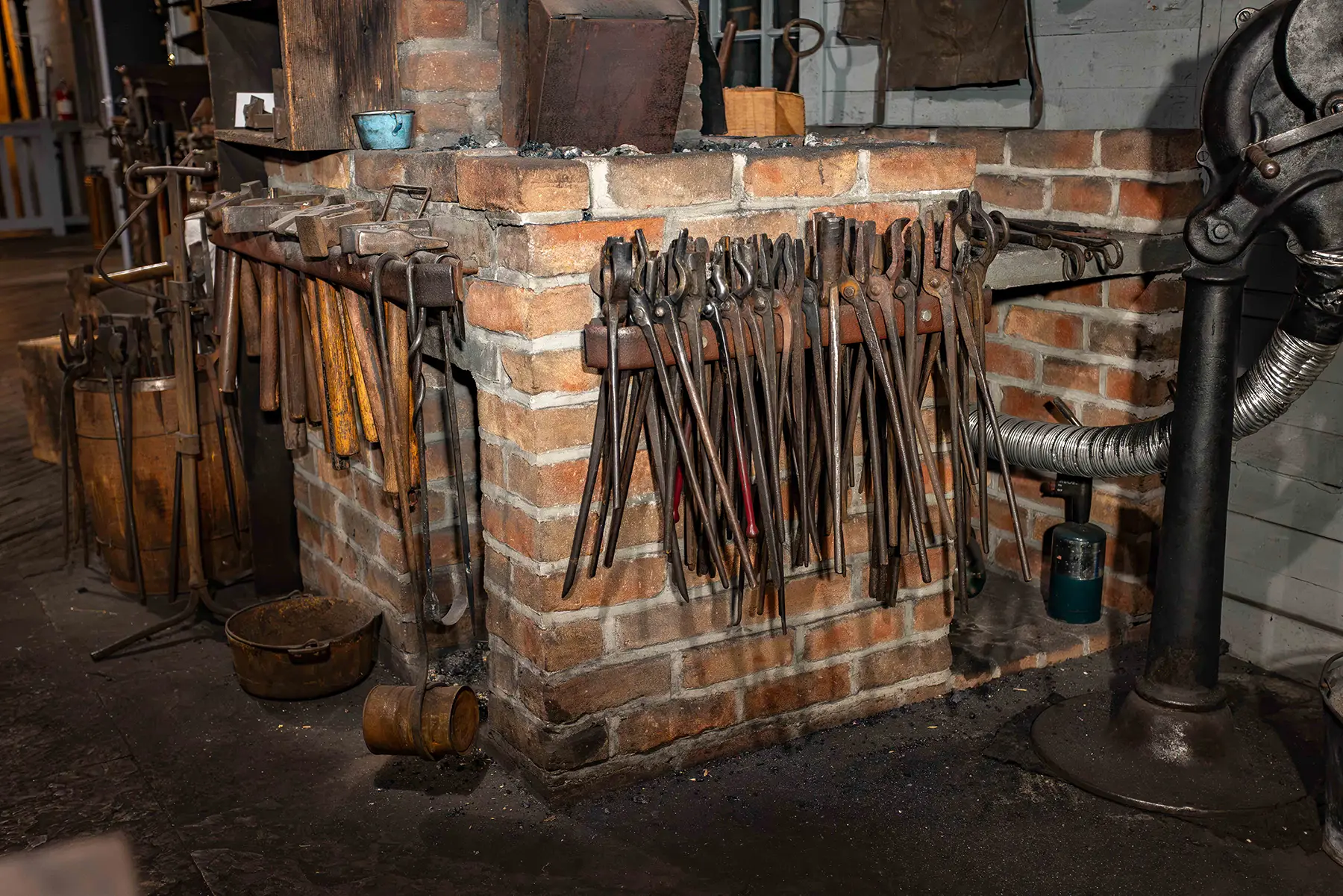 Factory floor, old tools