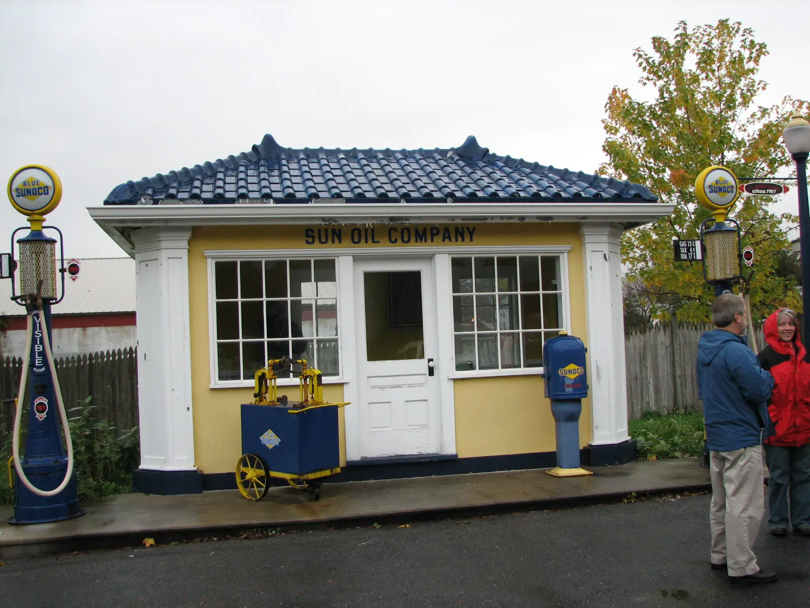 The Sunoco station when the Museum acquired it, 2012