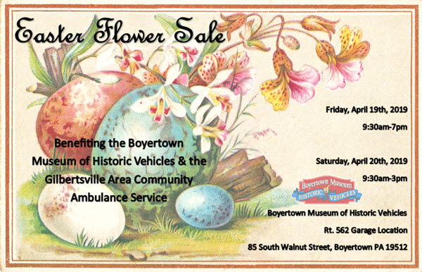 Easter flower sale boyertown auto museum