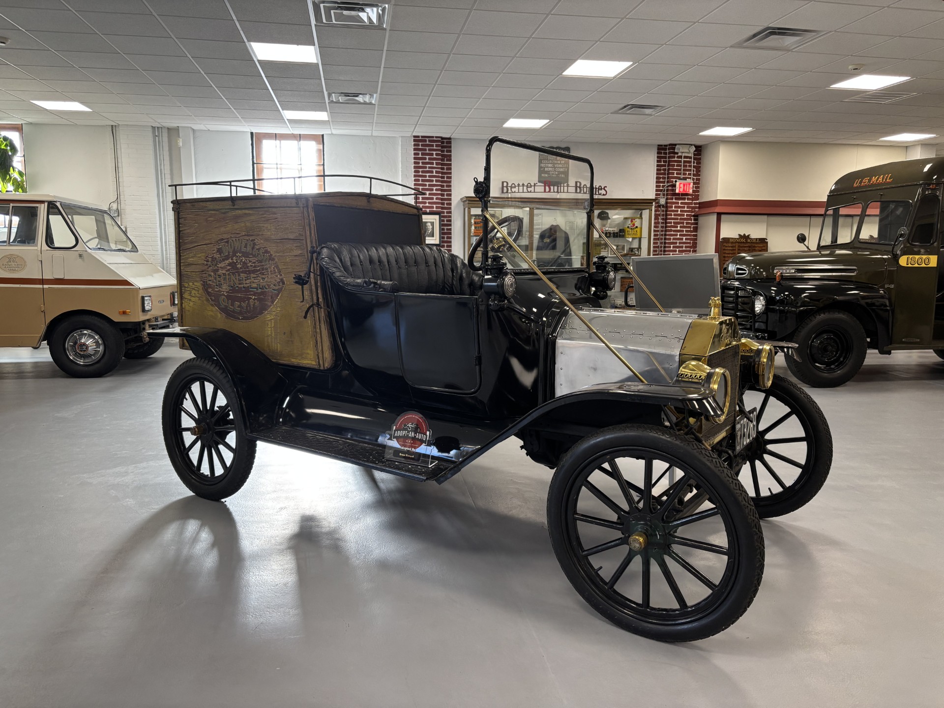 Model T -- adopted by Bruce (in lobby)